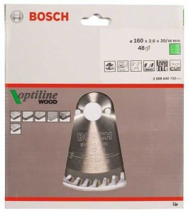 BOSCH List kružne testere Optiline Wood 2608640732/ 160 x 20/16 x 2/6 mm/ 48