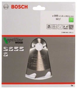 BOSCH List kružne testere Optiline Wood 2608641170/ 160 x 20/16 x 1/8 mm/ 12