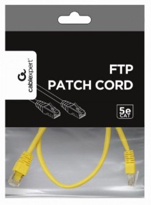 GEMBIRD PP22-0.5M/Y Mrezni kabl FTP Cat5e Patch cord/ 0.5m yellow