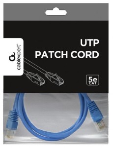 GEMBIRD PP12-1.5M/B Mrezni kabl/ CAT5e UTP Patch cord 1.5m blue