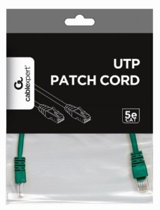 GEMBIRD PP12-0.25M/G Mrezni kabl/ CAT5e UTP Patch cord 0.25m green