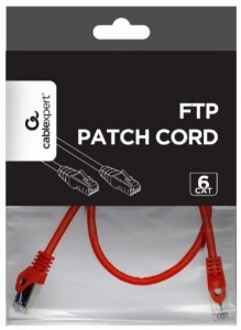 GEMBIRD PP6-0.5M/R Mrezni kabl/ CAT6 FTP Patch cord 0.5m red