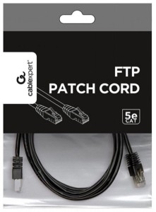 GEMBIRD PP22-2M/BK Mrezni kabl FTP Cat5e Patch cord/ 2m black
