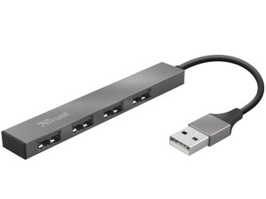 TRUST Hub HALYX USB2.0/4xUSB/Aluminjum/siva