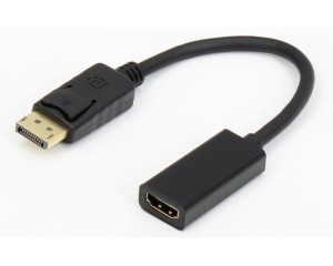 E-GREEN Adapter DisplayPort 1.4 na HDMI 20cm/ crna