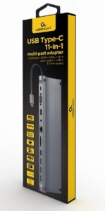 GEMBIRD A-CM-COMBO11-01 USB Type-C 11-in-1 multi adapter US