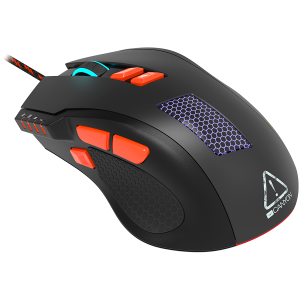 Wired Gaming Mouse with 8 programmable buttons/ sunplus optical 6651 sensor/ 4 levels of DPI default and can be up to 6400/ 10 million times key life/ 1.65m Braided USB cable