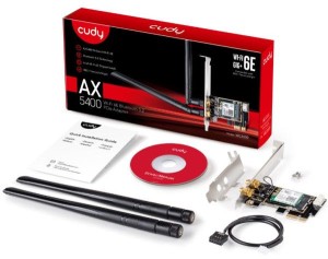 CUDY WE3000 AX5400 Wi-Fi 6E + BT5.2 PCI Express Adapter