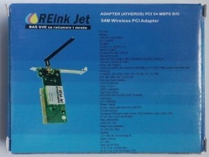 REINKJET PCI 2/4GHz 54Mbps B/G Atheros RWL548P sa ugradjenom fiksnom antenom