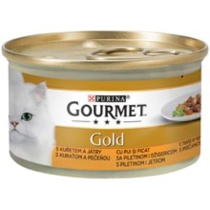 GOURMET gold 85g - komadići piletine i jetre u sosu