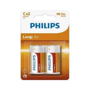 PHILIPS Baterija/ R14/C 1.5V/ 2 kom