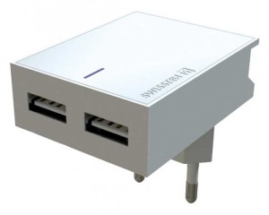 SWISSTEN Adapter 2xUSB 3A beli