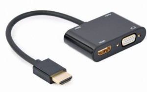 GEMBIRD Adapter HDMI na HDMI + VGA