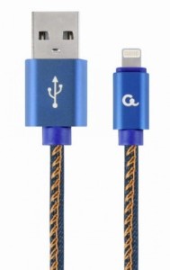 GEMBIRD USB kabl na Lightning/ CC-USB2J-AMLM-1M-BL/ pleteni 1m/ plava