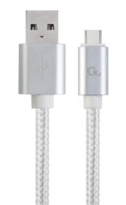 GEMBIRD USB Type-C kabl/ pleteni/ CCB-mUSB2B-AMCM-6-S/ 1.8m/ srebrna