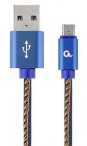 GEMBIRD Micro-USB kabl/ CC-USB2J-AMmBM-2M-BL/ 2 m/ plava