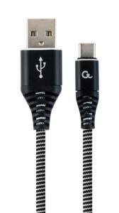 GEMBIRD USB Type-C kabl/ pleteni CC-USB2B-AMCM-1M/1 m/ crna/bela