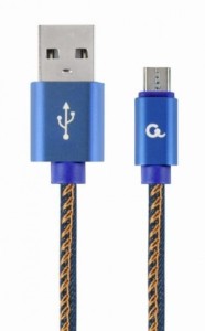 GEMBIRD Micro USB kabl/ CC-USB2J-AMmBM-1M/ 1m/ plava
