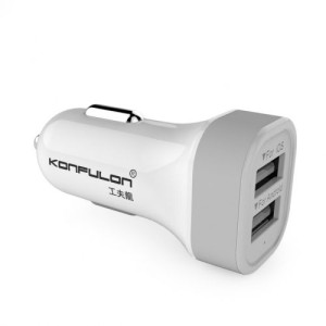 KONFULON USB Auto punjač/ 10W/ C17 - 2/1A/ bela