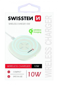 SWISSTEN Wireless punjač 10W + kabl USB-A/USB-C 1.5m/ bela
