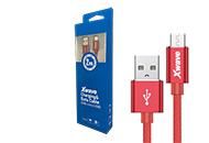 XWAVE Kabl USB2.0 na Micro USB 2 m/ 2A/ aluminium/ upleteni/ crvena
