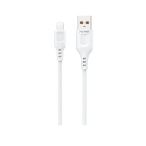 DENMEN Kabl D01L Lightning USB data 2/4A 1m/ bela