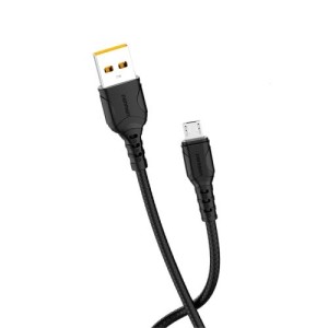 DENMEN Kabl D08V Micro USB data 3/6A 1m/ crna