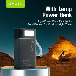 BAVIN Power Bank 50000mAh 22.5W/ crna