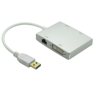 Linkom 495 Adapter-konvertor USB 3.0 na HDMI+VGA+DVI+RJ45