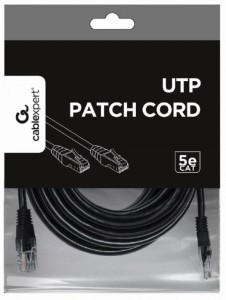 GEMBIRD PP12-10M/BK Mrezni kabl/ CAT5e UTP Patch cord 10m black