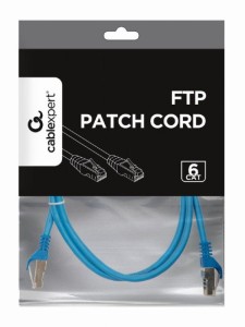 GEMBIRD PP6-1M/B Mrezni kabl/ CAT6 FTP Patch cord 1m blue