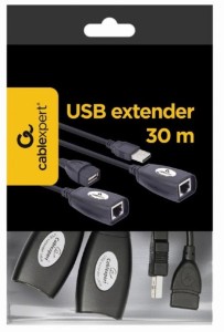 GEMBIRD UAE-30M USB extender works with CAT6 or CAT5E LAN cables 30m