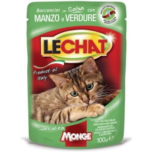 LeChat sos za mačke - Govedina i povrće 100g