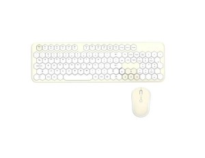 Moffii Honey Comb komplet bežična tastatura+bežični miš žuto beli