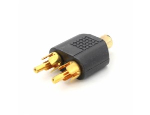 3G (85467) adapter činč (ženski) na 2xčinč (muški) crni