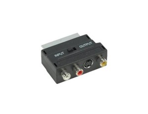 Fast Asia (OST01803) adapter Scart (muški) na 3xRCA (ženski) + S-Video (ženski) crni