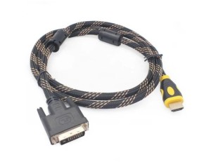 3G (62879) kabl HDMI (muški) na DVI (muški) 1.5m crno-zlatni