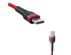 MS (1254171) kabl USB tip A 2.0 (muški) na USB C (muški) 1m crveni