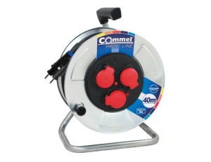 Commel c0930 produžni kabl sa motalicom metalni bubanj 3 utičnice 16A 230V 40m