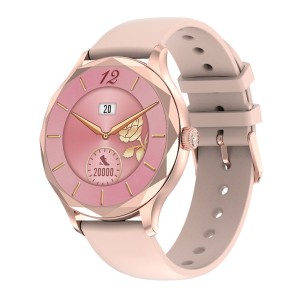 Pametni sat DT Diamond/ roze silikonska narukvica/ zlatna