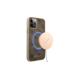 GUESS Futrola za iPhone 13 Pro Brown 4G Collection MagSafe