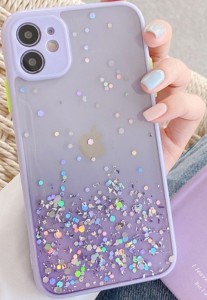 Futrola 3D Sparkling star silicone Purple IPHONE MCTK6- 13 Pro