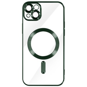 Silikonska futrola MagSafe za iPhone 15 +/ zelena