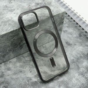 Futrola Clear Elegant Magsafe za iPhone 15/ crna