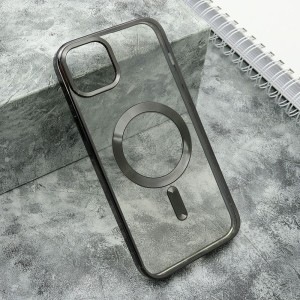 Futrola Clear Elegant Magsafe za iPhone 15 Plus/ crna