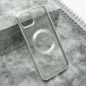 Futrola Clear Elegant Magsafe za iPhone 15 Plus/ srebrna