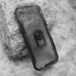 Futrola Defender Ring Clear za iPhone 15 Plus/ crna