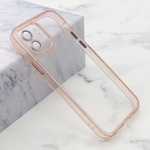 Futrola Diamond Lens za iPhone 12/ roze