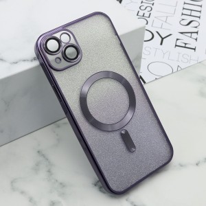 Futrola Glitter Magsafe za iPhone 15 Plus/ ljubičasta