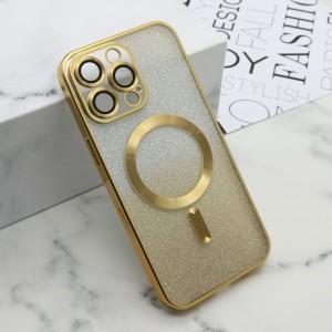 Futrola Glitter Magsafe za iPhone 15 Pro Max / zlatna